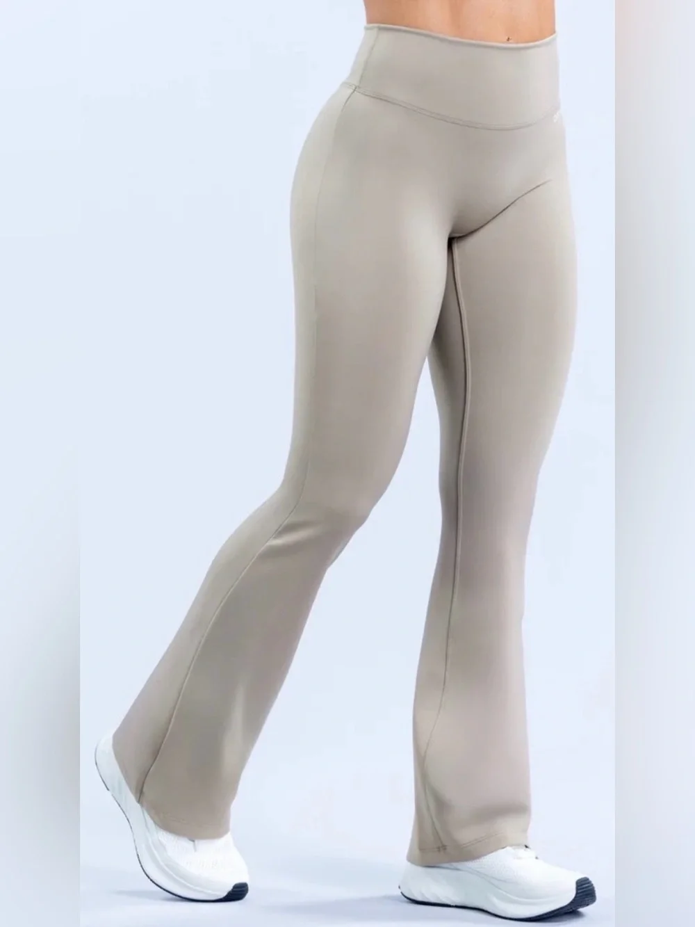 Dfyne Sculpt Flare Leggings in Taupe EUC - Picture 3 of 8